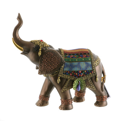 Elephant with Trunk Up Statue 26cm