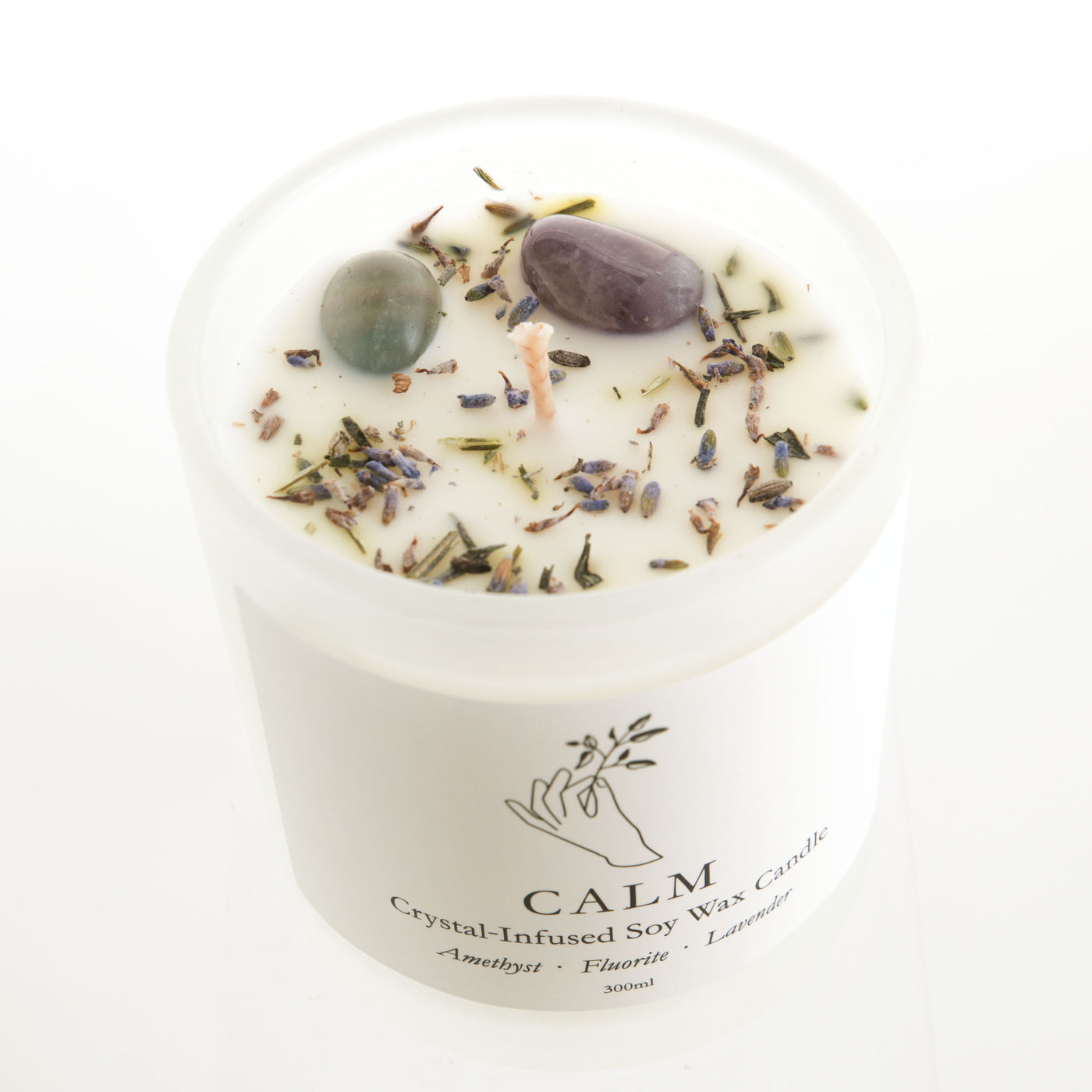 Crystal-Infused Soy Candle Calm