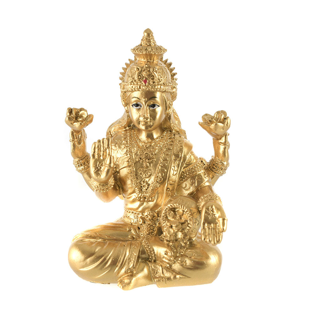 Lakshmi statue gold 12cm