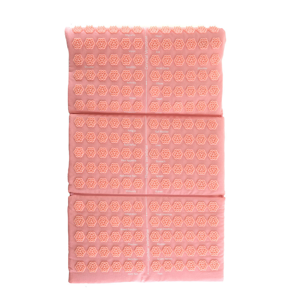 Acupressure Mat Threefold Pink with Pink Spike 71cm Karma Living