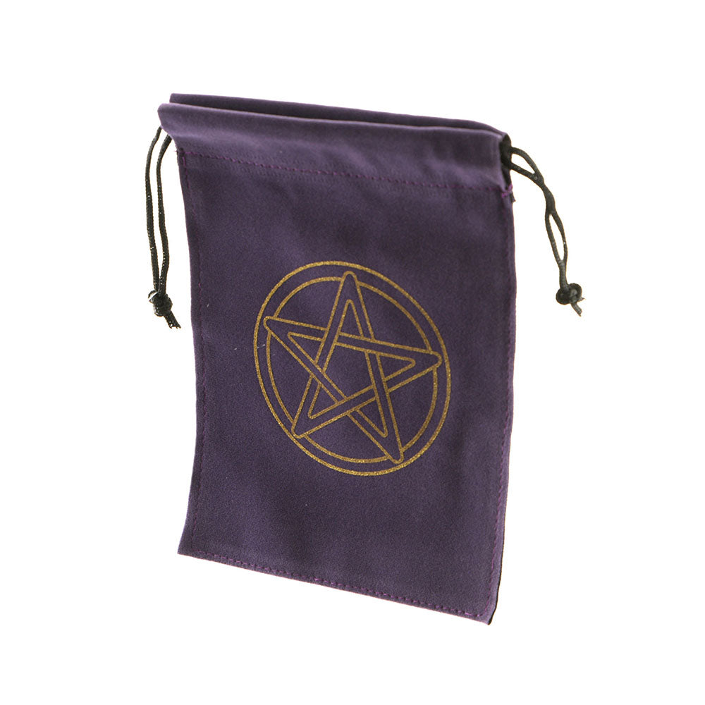 Velvet Tarot Bag Pentacle Purple & Gold