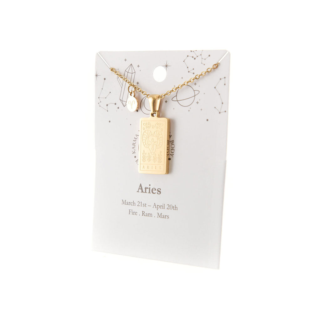 Zodiac Gold Plated Necklace - Karma Living