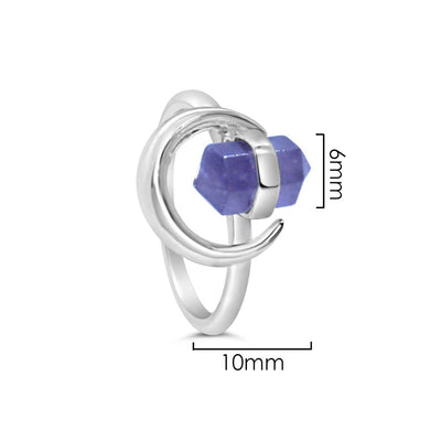 Double Point Amethyst Ring