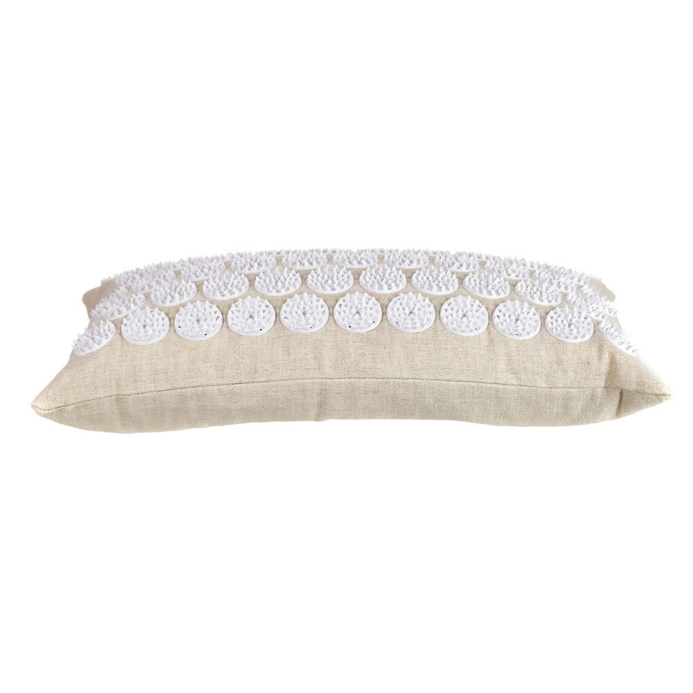 Acupressure Neck Pillow Natural & White 44cm Karma Living