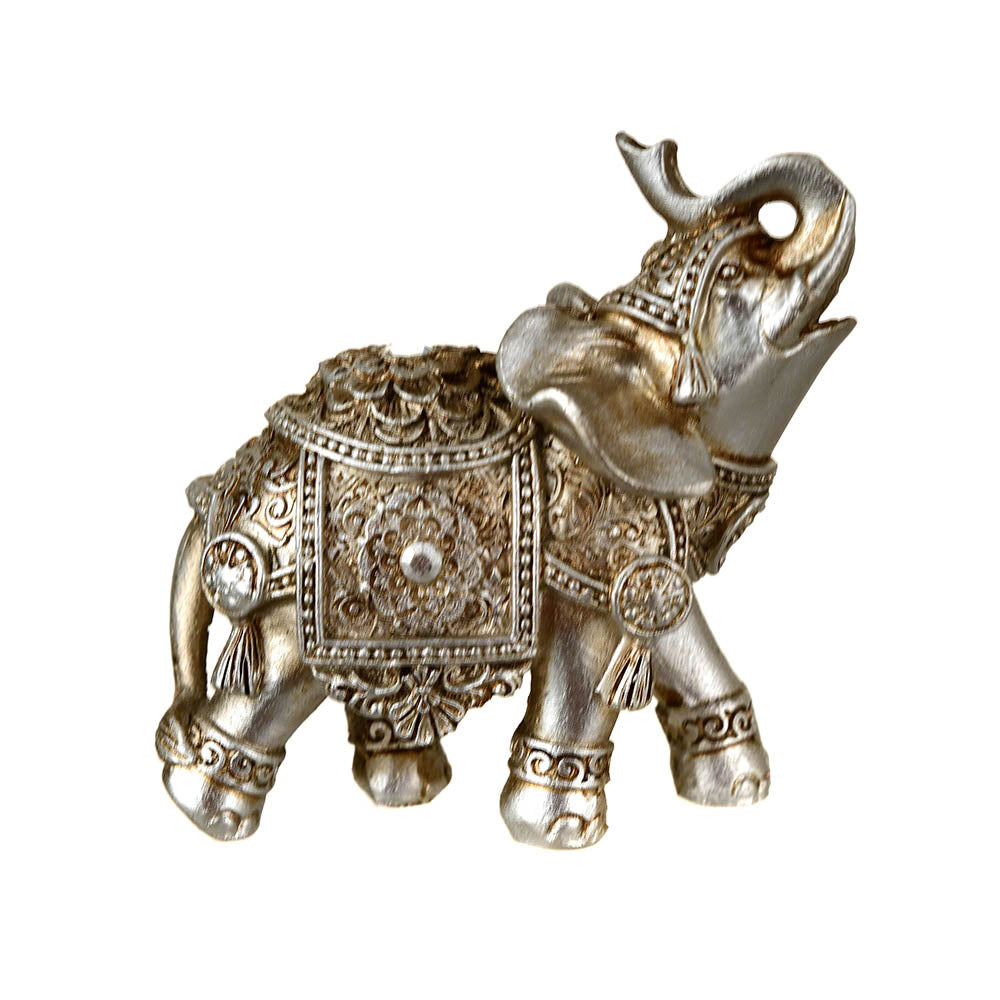 Elephant Statue Silver 9.5cm - Karma Living
