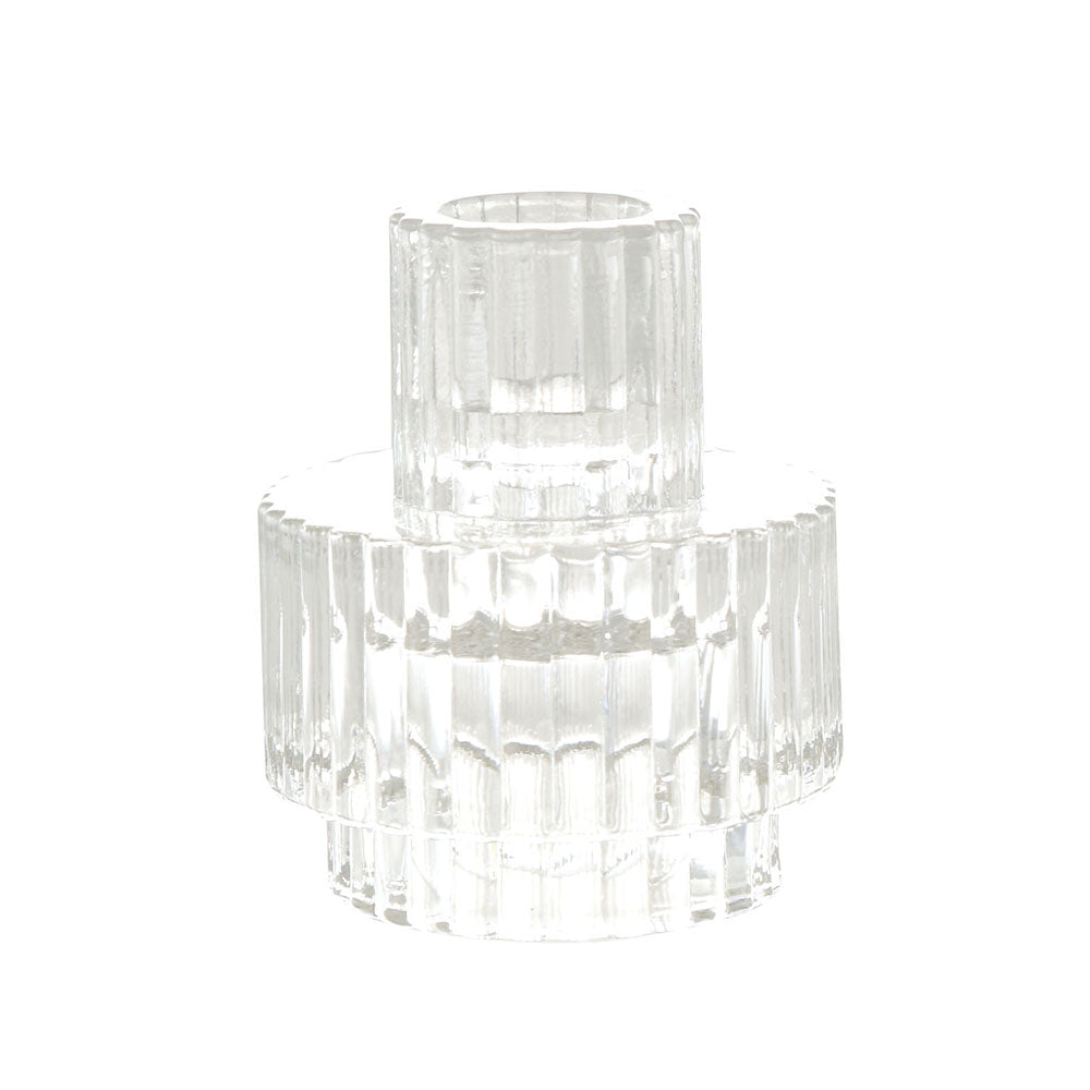 Glass Candle Holder Clear - Karma Living