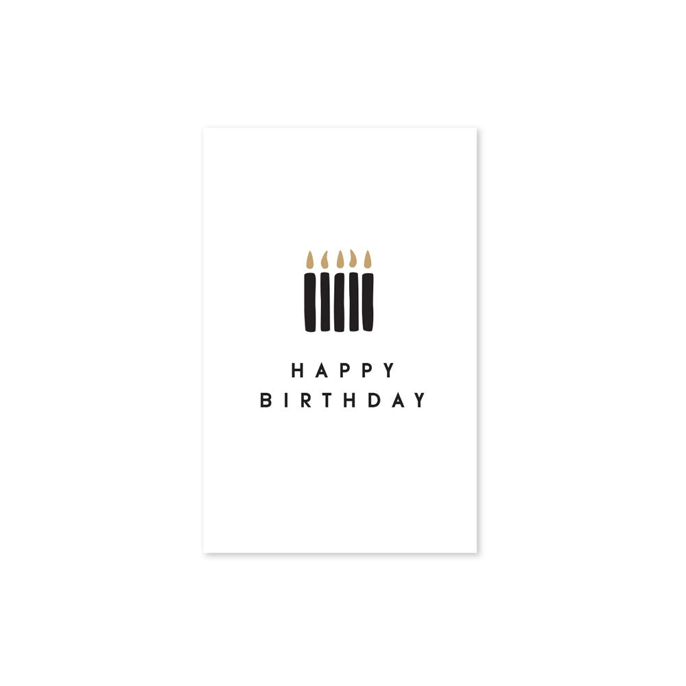 Happy Birthday with Candles Greeting Card