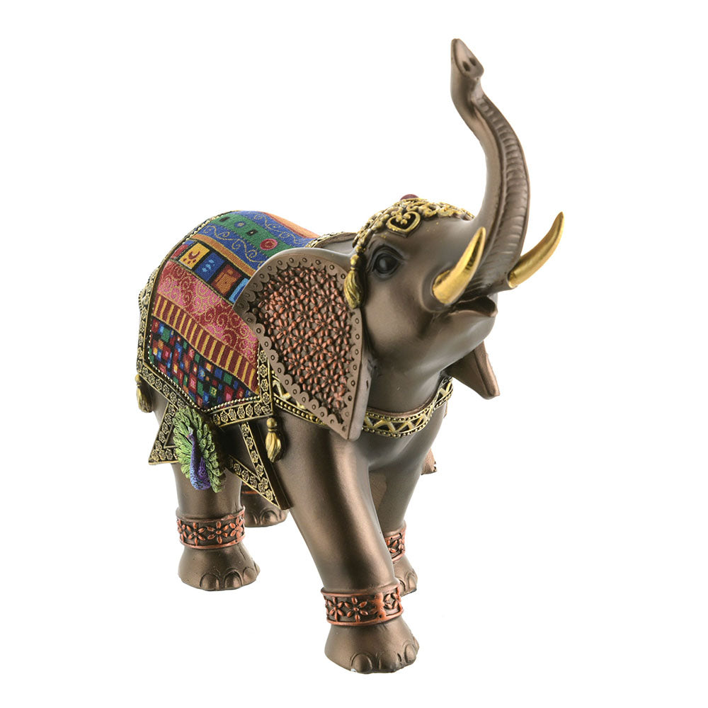 Elephant with Trunk Up Statue 26cm