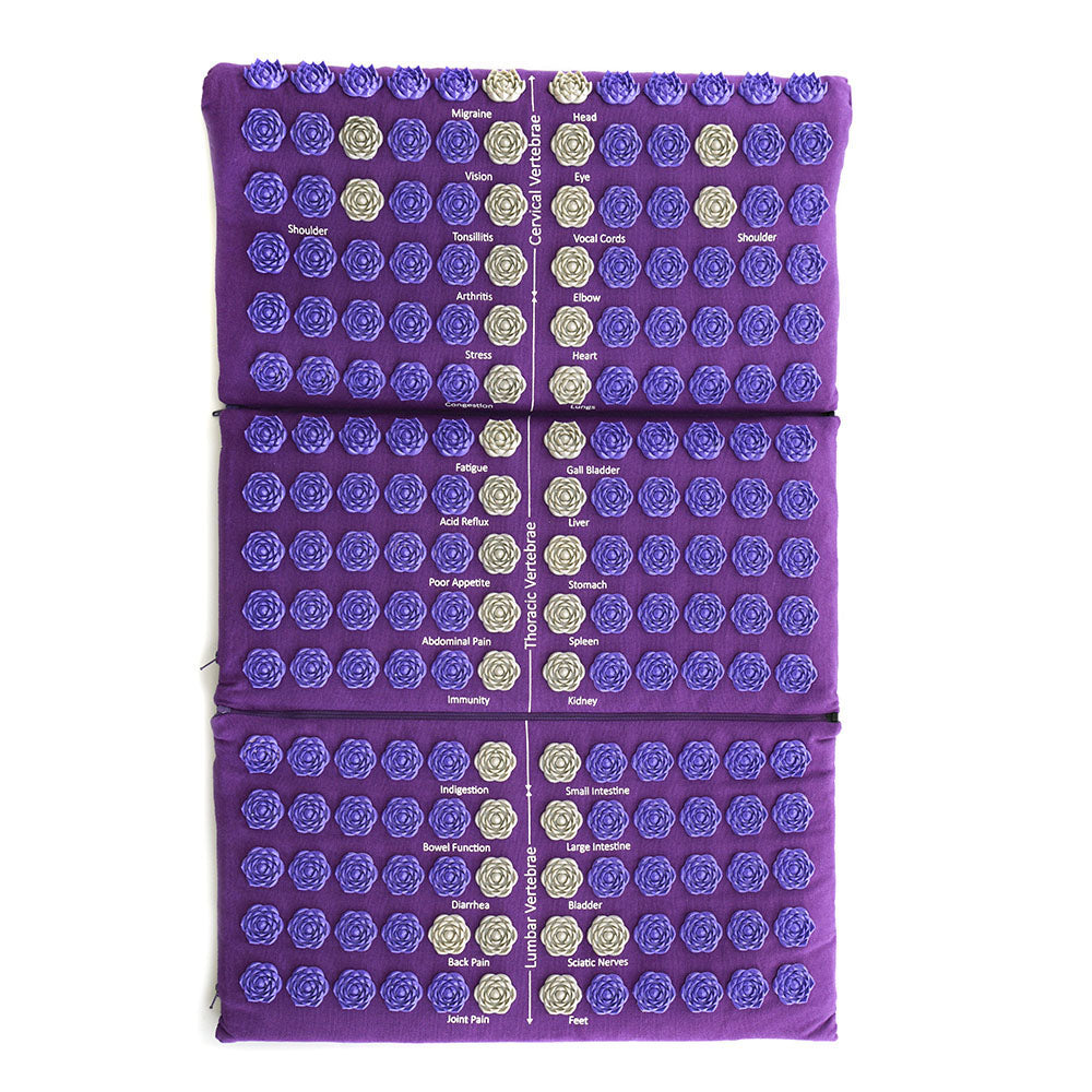 Acupressure Mat Threefold Purple with Purple Spike 71cm