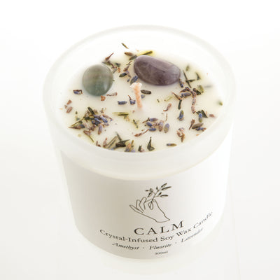 Crystal-Infused Soy Candle Calm