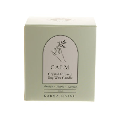 Crystal-Infused Soy Candle Calm