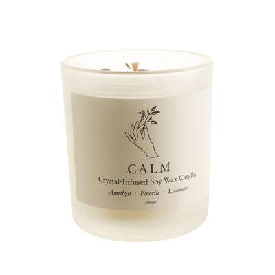 Crystal-Infused Soy Candle Calm