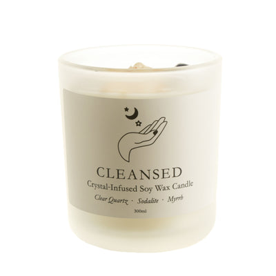 Crystal-Infused Soy Candle Cleansed
