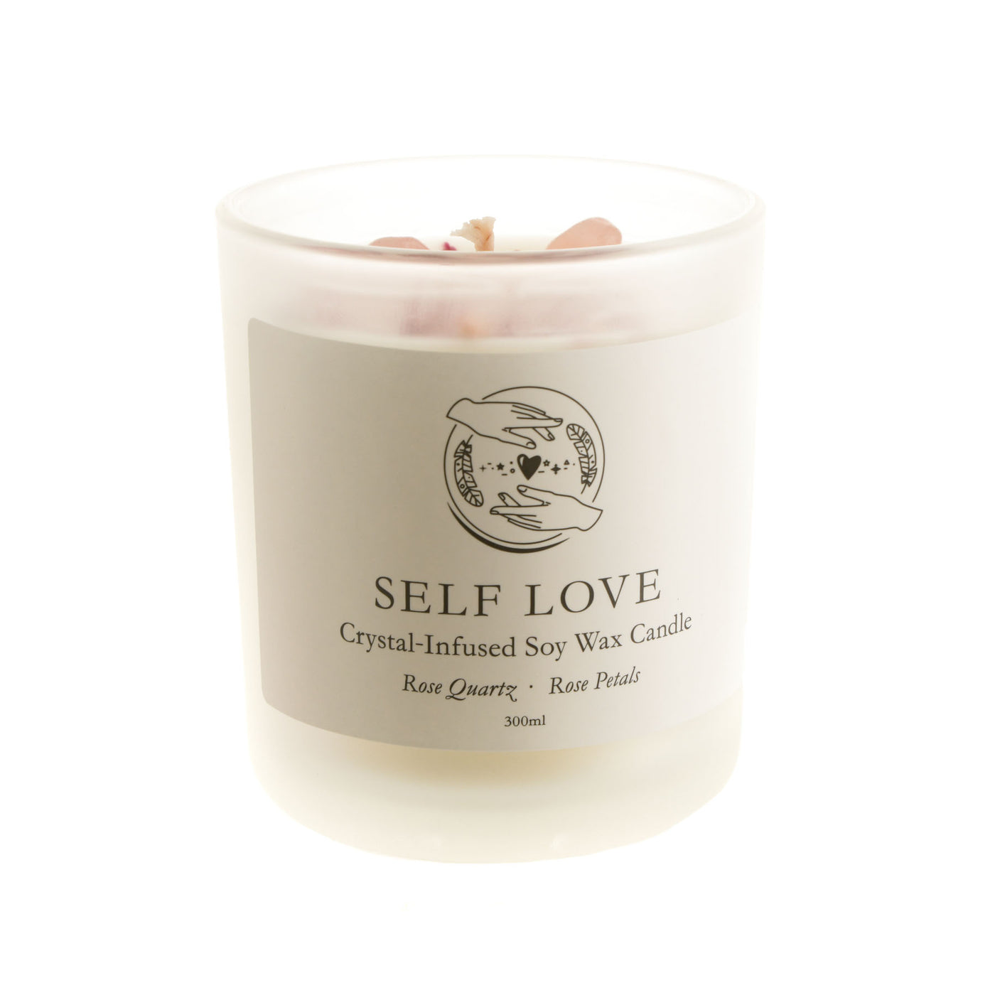 Crystal-Infused Soy Candle Self-Love