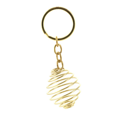 Gem Cage Key Ring Gold