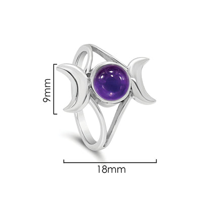 Triple Goddes Amethyst Ring