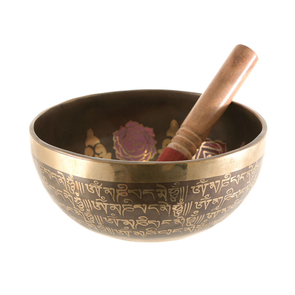 SINGING BOWL Handmade Etched Chakra 19cm (950g)