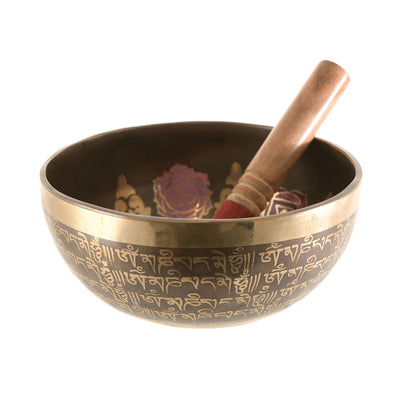 SINGING BOWL Handmade Etched Chakra 19cm (950g)