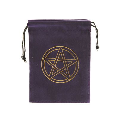 Velvet Tarot Bag Pentacle Purple & Gold