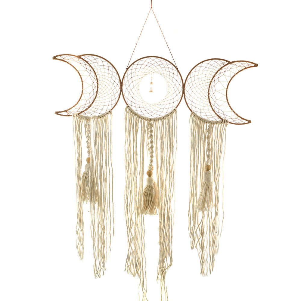 WALL HANGING Macrame Moon Phase Natural 100x66cm