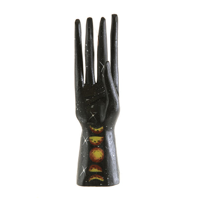 STATUE Hand Wood Black Moon Phase 20x5.5cm