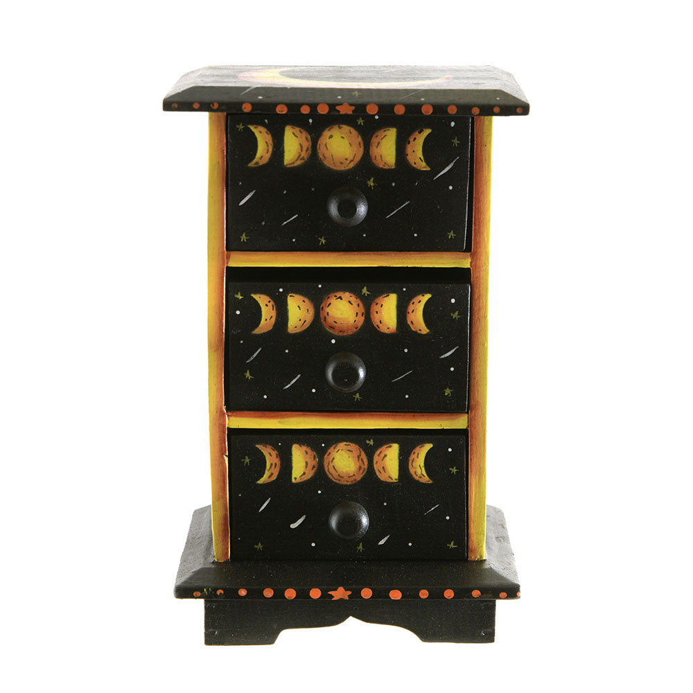 CABINET Wood Black Celestial 29x18.5x13cm