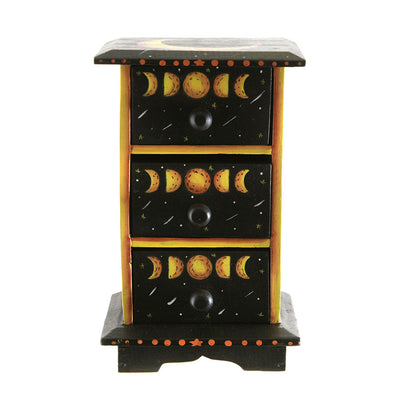 CABINET Wood Black Celestial 29x18.5x13cm