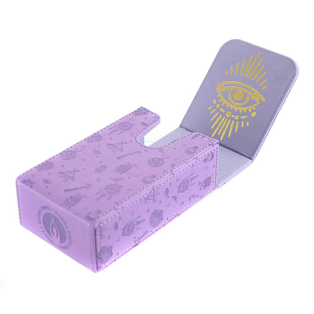 Embossed Mystical Tarot Box Purple