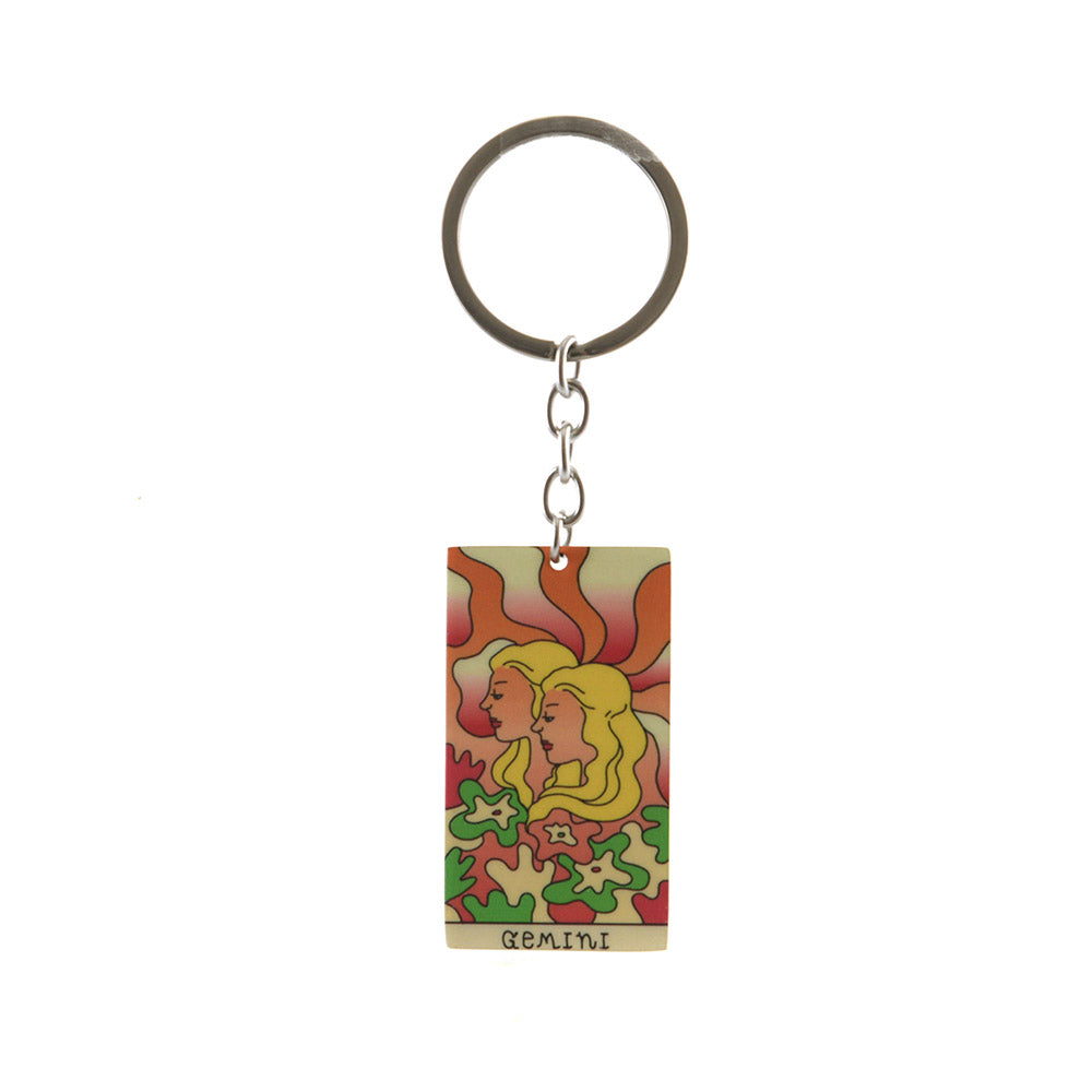 Retro Zodiac Keyring - Karma Living