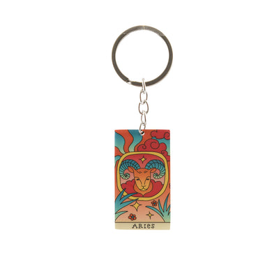 Retro Zodiac Keyring - Karma Living