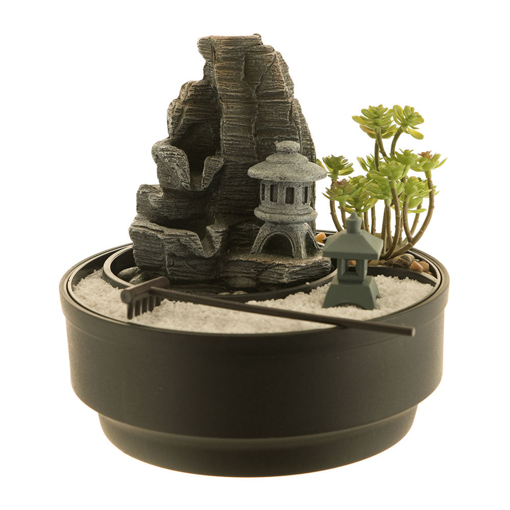 Zen Garden Statue Water Fountain 21cm