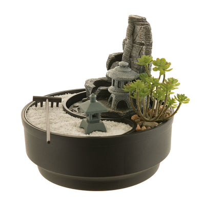 Zen Garden Statue Water Fountain 21cm