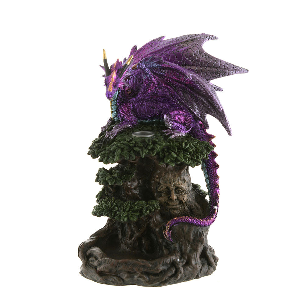 Backflow Incense Burner Dragon Purple 22x15cm