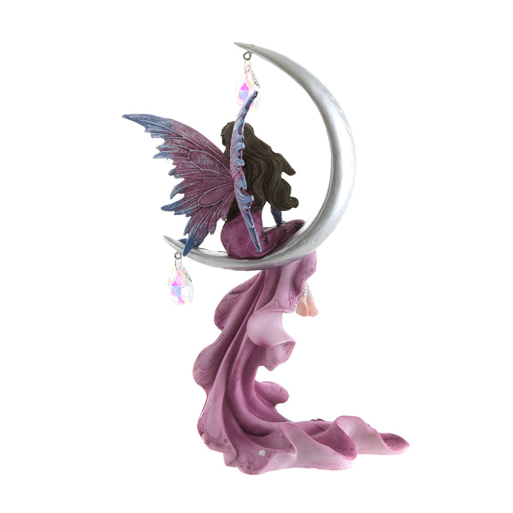 Fairy on Moon Statue Pink 26cm