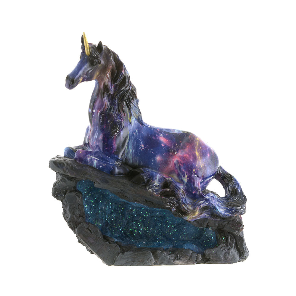 Unicorn Statue with Geode Galaxy 25cm