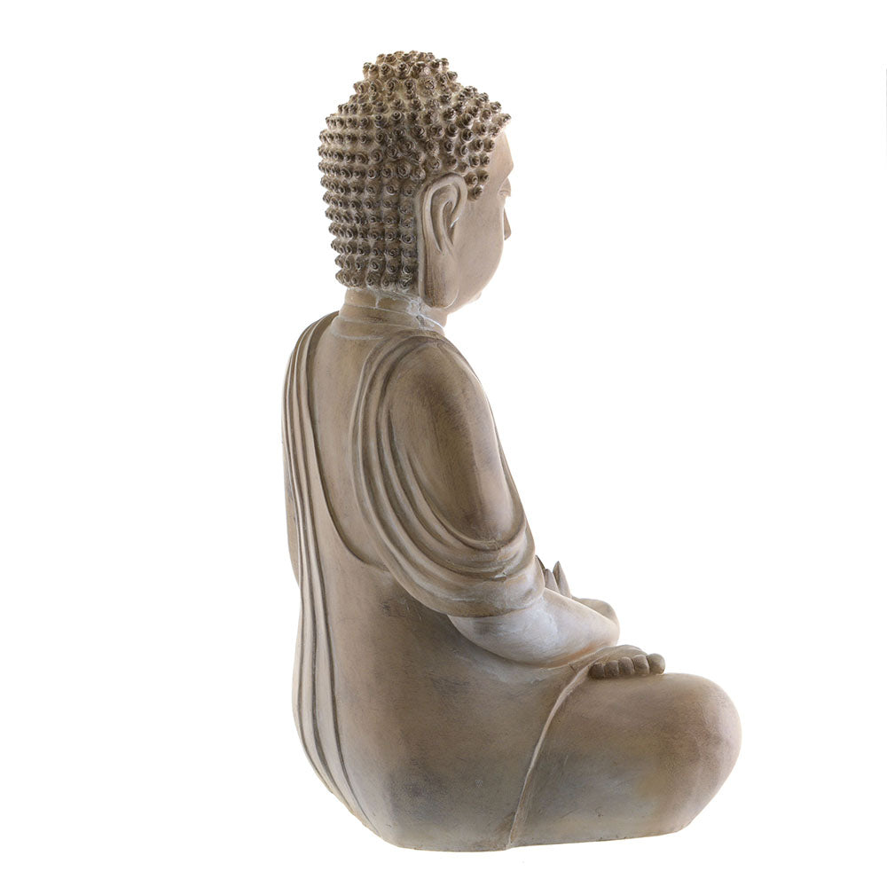 Buddha sitting with lotus natural 57cm