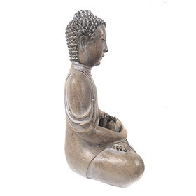 Buddha Statue Sitting with Lotus Natural 39x26cm