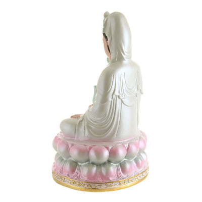 Guan yin sitting statue multi 25cm