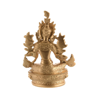 Tara goddess sitting statue gold 15cm