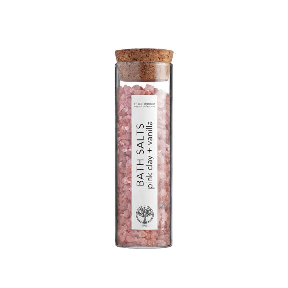 Natural Bath Salts Himalayas Pink Clay & Vanilla 100g
