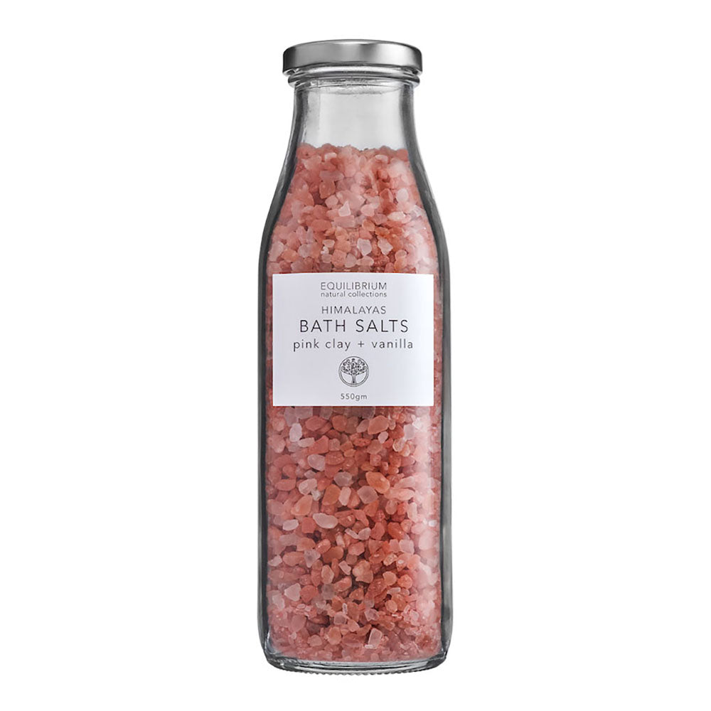 Natural Bath Salts Himalayas Pink Clay & Vanilla 550g