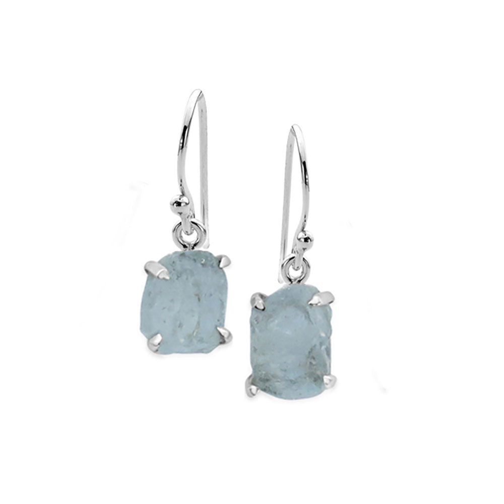 Rough Aquamarine Earrings