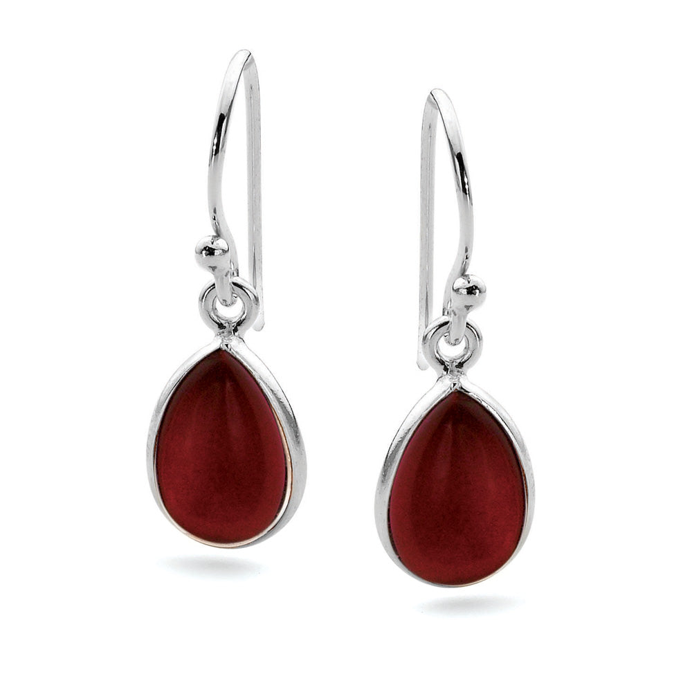 Garnet Drop Earrings SS