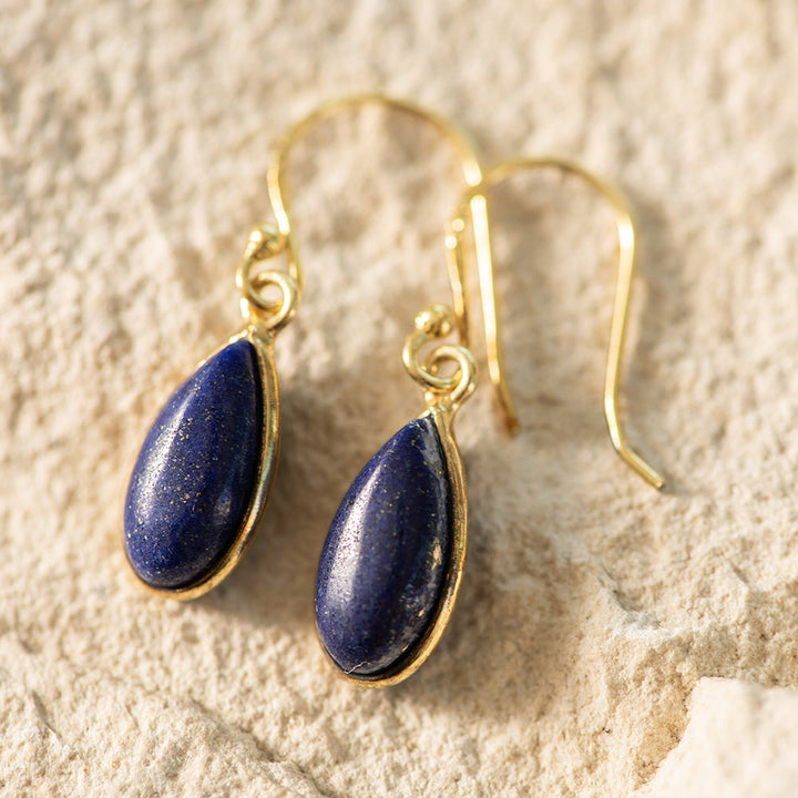 Earrings Lapis Lazuli And Gold Dietrich Earrings In Lapis Lazuli