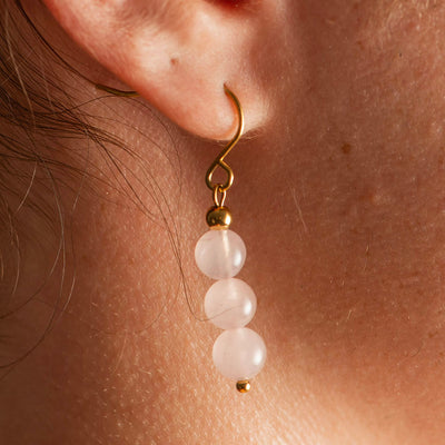 Dangle Crystal Gold Plated Earrings