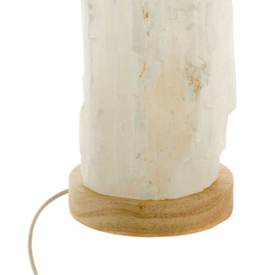 LED Wooden Crystal Base with USB Cord Rechargeable 10cm