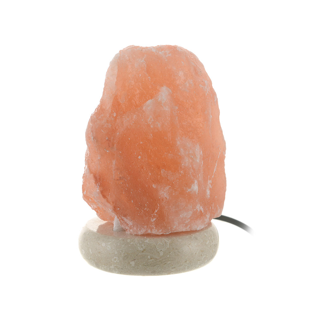 SALT LAMP USB 12cm Crystal Natural Marble Base 500-600g