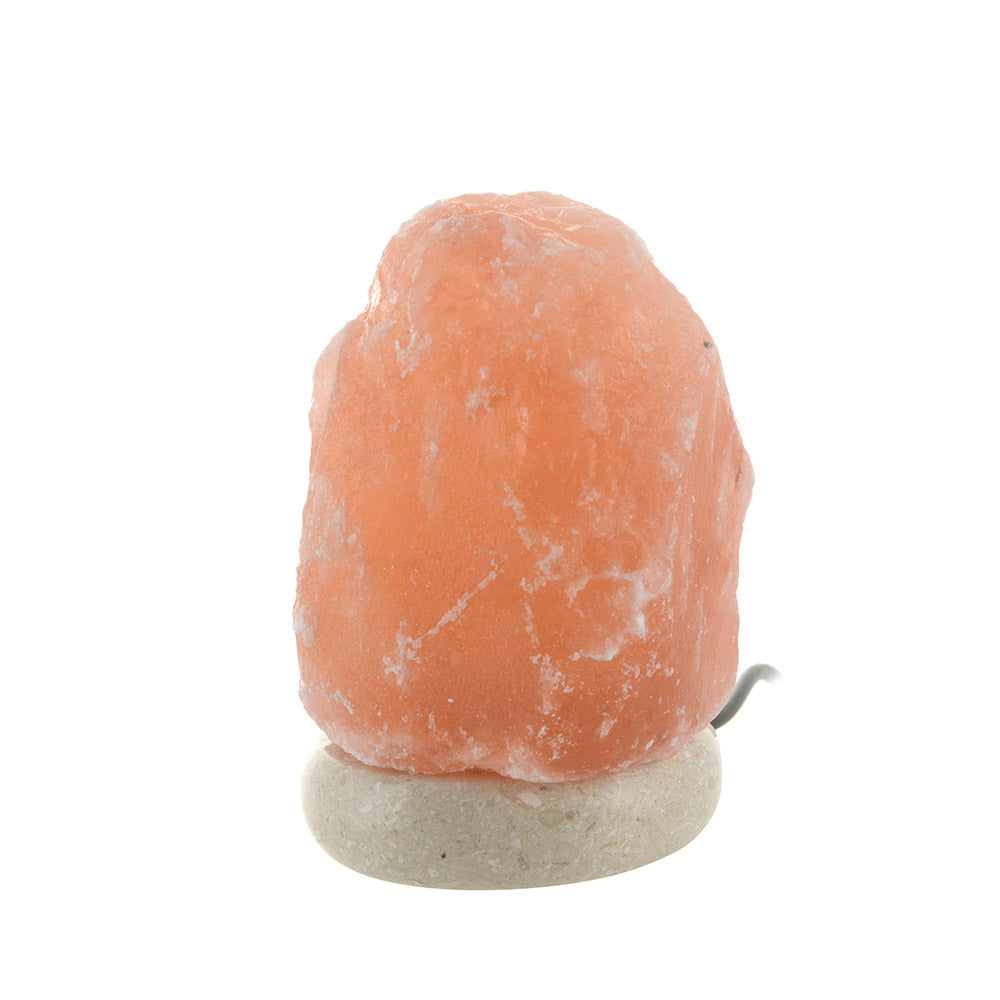 SALT LAMP USB 12cm Crystal Natural Marble Base 500-600g