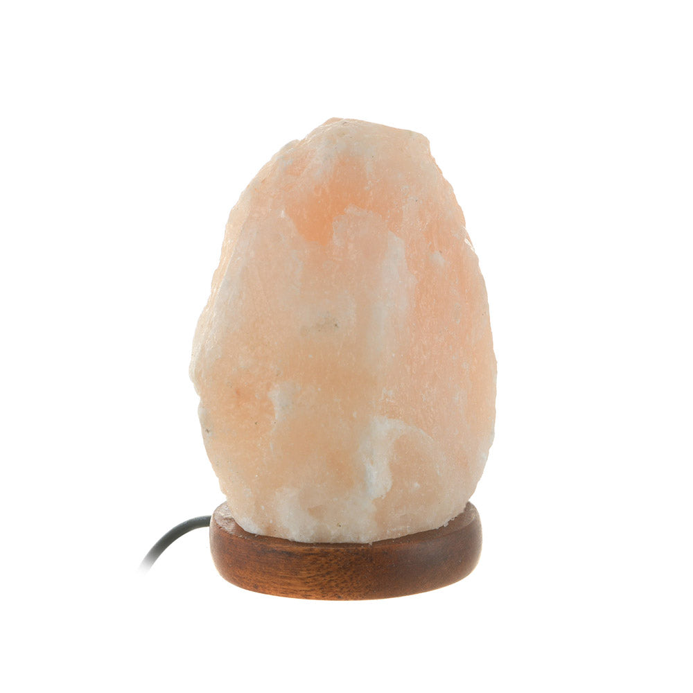 SALT LAMP USB Crystal Natural Wood Base 600-700G