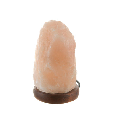 SALT LAMP USB Crystal Natural Wood Base 600-700G